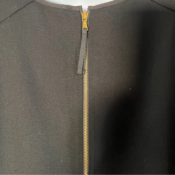 NWT Ann Taylor LOFT Little Black Dress with a back slit, pin tuck sides and zip - Picture 3 of 8